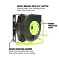 thumbnail image 3 of Flexzilla® Retractable Extension Cord Reel, 16/3 AWG SJTOW Cord, 25', Grounded Triple Tap Outlet, ZillaGreen™, 3 of 12