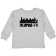 thumbnail image 3 of Inktastic Memphis city Skyline with Grunge Boys or Girls Long Sleeve Toddler T-Shirt, 3 of 5