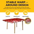 thumbnail image 4 of Love Heart Valentines Day Table Cloths for 4 Foot Rectangle Tables, Botanical Eucalyptus Red Patio Waterproof Elastic Fitted Tablecloths, Washable Rectangular Table Cover for Camping, 4 of 8