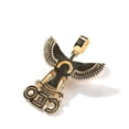 thumbnail image 5 of 14K Gold Over Finish Simulated Diamond Iced out Bling Custom Flying Wings Eagle CEO Charm Pendant Necklace, Gift for him, Free Rope Chain, 5 of 5