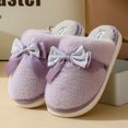 thumbnail image 3 of Zapatillas de algodón de felpa para el hogar de otoño e invierno, felpa con lazo de estilo nacional, fondo cómodo y suave, zapatillas cálidas de confinamiento para parejas, hombres y mujeres, 3 of 5