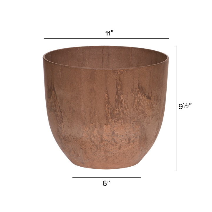 Root & Vessel Rust Round Planters, Rust, Set of 3, Fiji