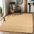 thumbnail image 3 of Delara Handwoven Jute and Cotton Area Rug – Natural Rug, Farmhouse Accent Rug for Living Room, Bedroom, or Entryway – Sustainable, Flatweave, Natural , 5' X 8', 3 of 9