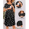 thumbnail image 2 of Vestido de maternidad y lactancia Ekouaer de verano de manga corta negro XXL, 2 of 6
