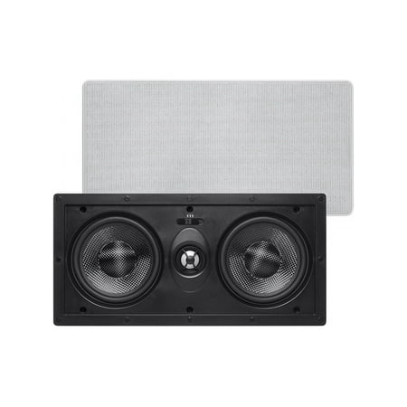 UPC: 0889028016640 | Monoprice 2-Way Carbon Fiber In-Wall Center Channel Speaker – Dual 5.25 Inch (Single) – Alpha Series