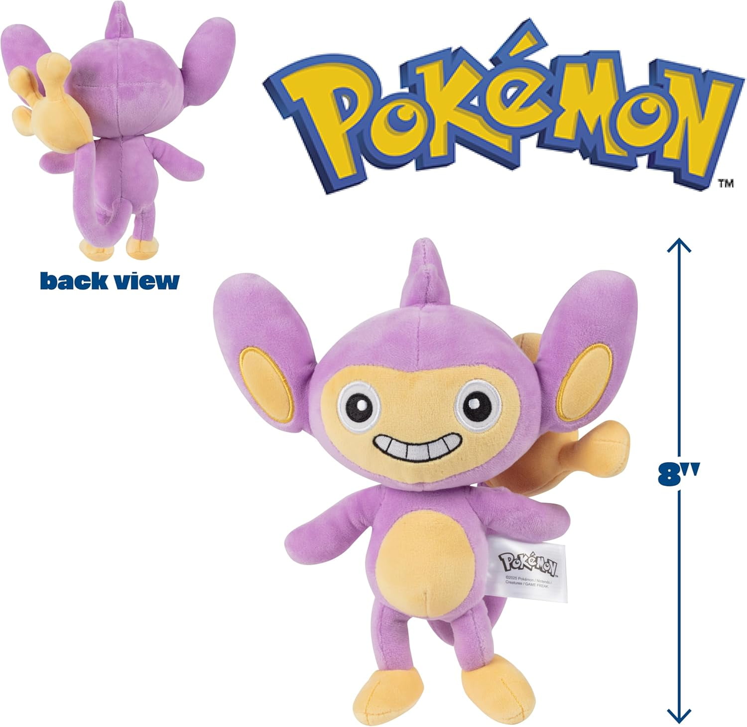 Pokemon 8" Plush Mystery Blind Box 5-Pack - Receive 5 Assorted Figures & Starters - Officially Licensed - Authentic Stuffed Animal Toy - Styles Vary - Gift for Kids, Boys, Girls