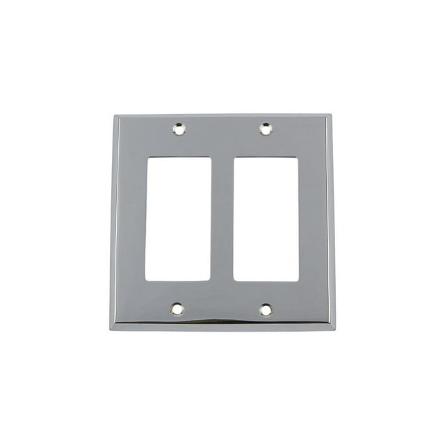 Nostalgic Warehouse 719846 New York Plaque de Commutation avec Double Bascule, Chrome Brillant