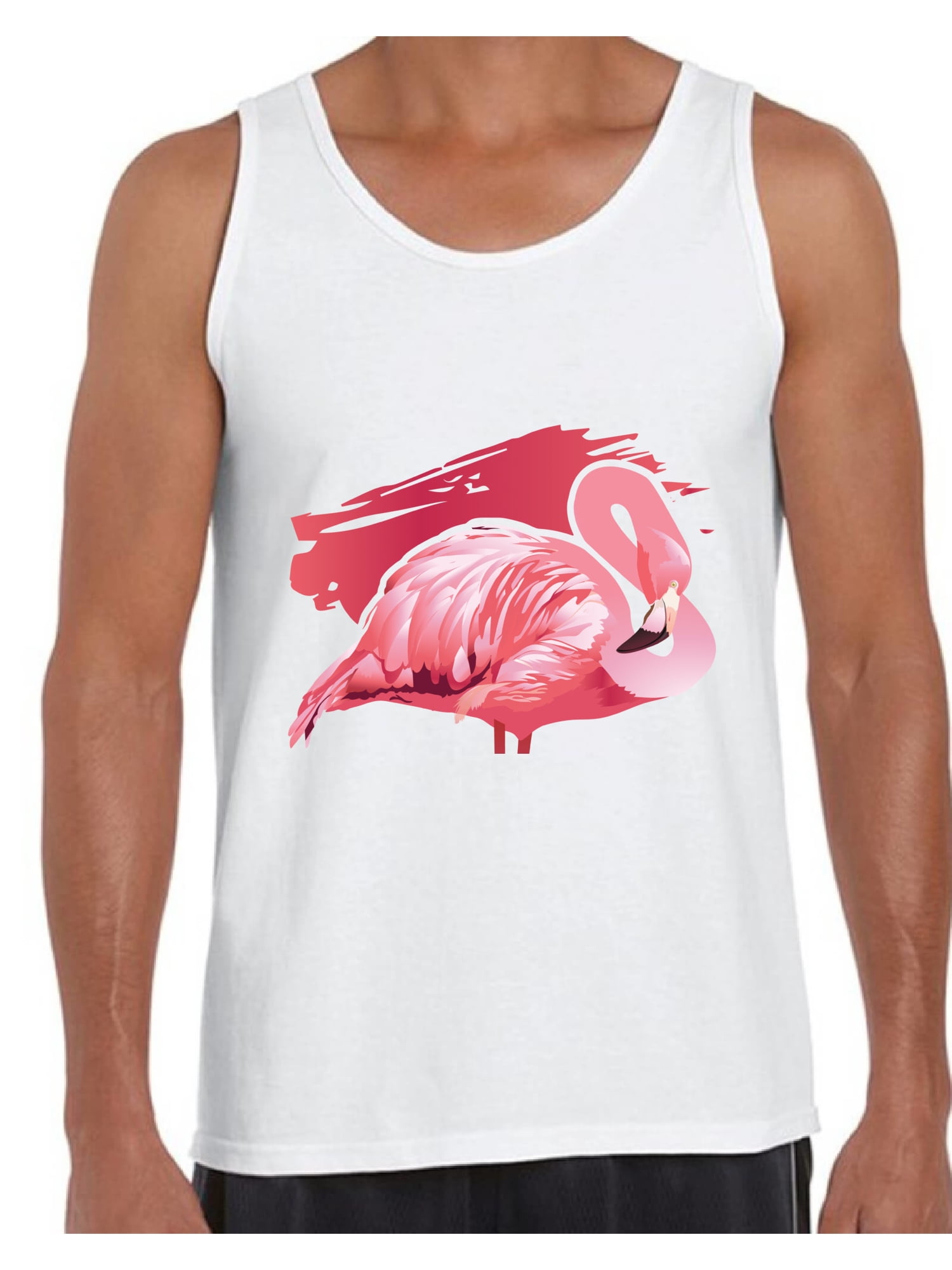 Awkward Styles Flamingo Tank Top for Men Flamingo Muscle Tank Pink