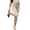 Beige #049, variant on Women Y2K Fold Over Capri Leggings Elastic High Waist Knee Length Stretch Yoga Pants Slim Fit Going Out Crop Trouser, M