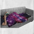 thumbnail image 6 of Abstract Soft Flannel Fleece Blanket, Mosaic Pattern Design Vibrant Colors Tiles Modern Circular Geometric Graphic, Cozy Plush for Indoor and Outdoor Use, 50" x 60", Pink Purple Red, by Ambesonne, 6 of 6