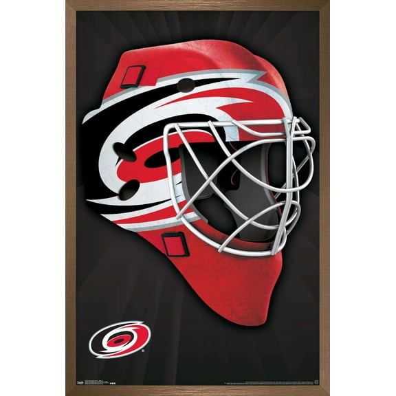 NHL Carolina Hurricanes - Mask 16 Wall Poster, 22.375" x 34", Framed