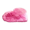 thumbnail image 1 of Alfombra de peluche con forma de corazón, pequeña, decorativa, artesanal, regalo de cumpleaños para el hogar. rosa roja, 1 of 9