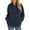 Navy, variant on BadPiggies Womens Fuzzy Fleece Sweatshirt Casual Loose Sherpa Pullover Oversized Hoodie with Pockets (L, Gray)