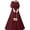 Wine Red, variant on ZANZEA Women Muslim Abaya Dress Elegant Long Sleeve Floor Length Long Dress