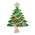 thumbnail image 3 of Segolike Christmas Brooch Pin Christmas Jewelry Fashion Brooch Suit for Women Lapel Pin Badge Rhinestone Enamel Brooch for Tie Sweater Green, 3 of 8