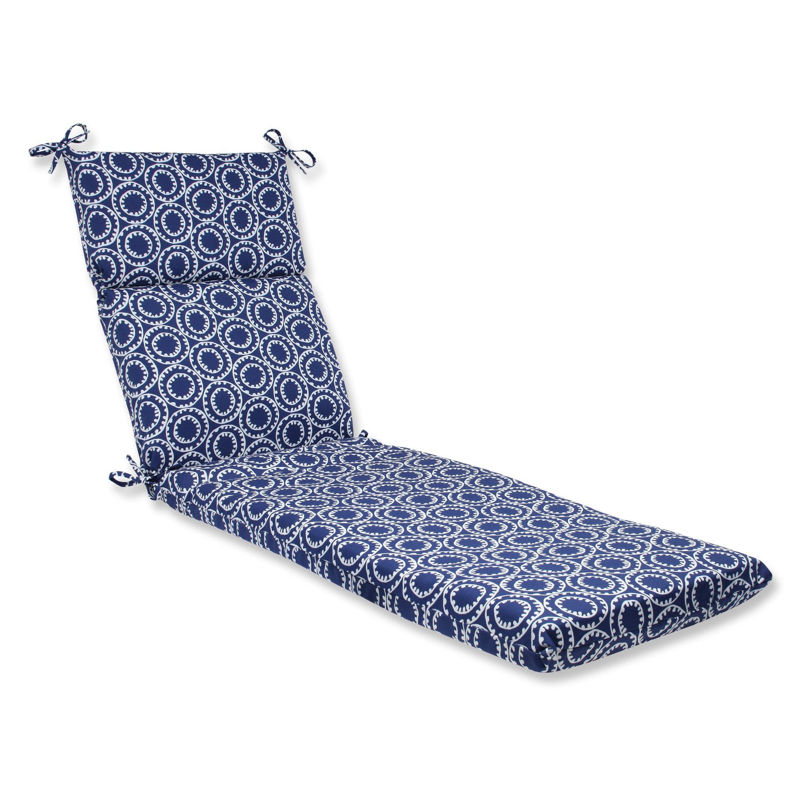 Pillow Perfect 568393 Ring a Bell Navy Chaise Lounge Cushion