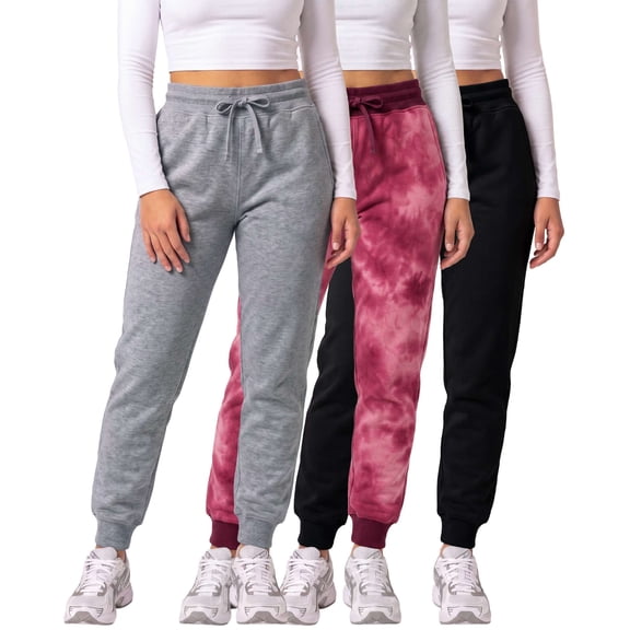 3 Pack Women's Fleece Joggers Sweatpants Lounge Pants Sweats Casual Pockets