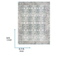 thumbnail image 2 of Livabliss Washable Rugs for Living Room, 7x9 Vinny Traditional Medium Green Area Rug, Bedroom Dining Room Home Decor Stain Resistant Carpet (6'7" x 9'), 2 of 7