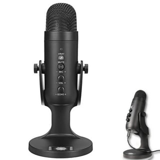 Podcast Equipment Bundle | USB Condenser Microphone Mini-Tripod &  Windscreen Pop Filter | Podcast Microphone for Laptop Computer, Vlogging  Camera