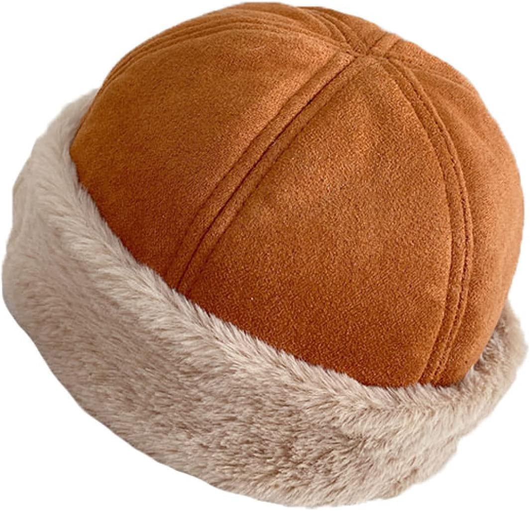 YooGuoGuo Winter Suede Hats for Women Thick Bonnet Solid Colors Cap Skulls Beanies Short Curling Women Caps