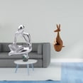 thumbnail image 2 of Figura de lector abstracta, estatua de madera de resina, figura de animal, escultura artesanal, decoración de escritorio única, adecuada para bodas, c, 2 of 8