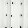 thumbnail image 3 of Boho Circle Tufted Yarn Dyed Eco-Friendly Recycled Cotton Shower Curtain Black Single 72X72, 3 of 5