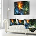 thumbnail image 3 of Designart Colorful Fireworks with Stars - Abstract Throw Pillow - 16x16, 3 of 5