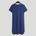 thumbnail image 5 of Yzengfg Men's Nightshirt Cotton Nightwear Comfy Nightgowns Short Sleeve Loose Pajama Sleep Shirt, 5 of 5