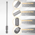 thumbnail image 5 of Uxcell 4pcs SL3 Slotted Screwdriver Bits 3mm Slotted Tip 1/4" Hex Shank 100mm (4") Long Magnetic Flat Head S2 Steel Screw Driver Drill Bits Industrial Power Screwdriver Bit, 5 of 7