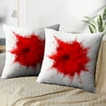 thumbnail image 4 of LALILO Throw Pillow Covers Red Powder Explosion White Powder Red Color Cushion Cover 18" x 18", 2 Pack, 4 of 6