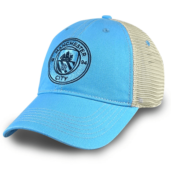 Men's 1863FC  Sky Blue Manchester City Mono Badge Vintage Trucker Adjustable Hat