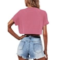thumbnail image 6 of Sherrylily Women Crop Top Casual Crewneck T-Shirts Loose Fashion Tee with Pockets S-2XL, 6 of 7