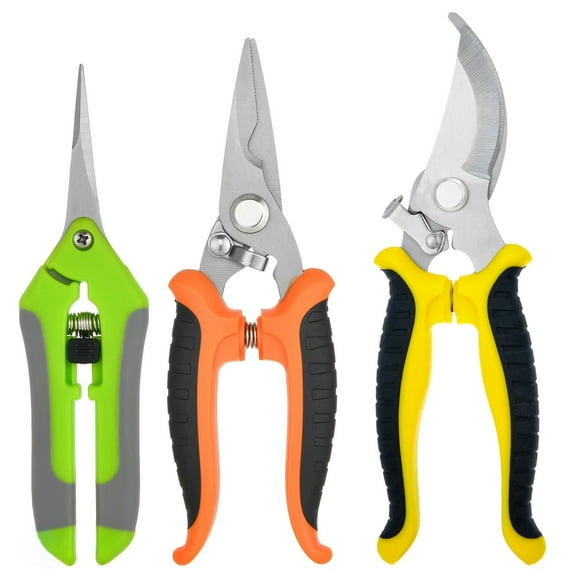 3 Packs Pruning Shears for Gardening Stainless Steel Blades, Handheld Pruners Set for Plant Lovers, Sharp Gardening Scissors for Flower Plants, Flowers, Fruits Trees,Gardening Clippers Tools Gift