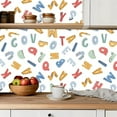 thumbnail image 5 of Peel and Stick Wallpaper Canvas Contact Paper ABC seamless simple cartoon style Cute dinosaur alphabet print hand Self Adhesive and Removable 24in x 118in, 5 of 8