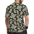 thumbnail image 2 of Wukai Skull with Dollar Print Men's Short-Sleeved Mesh T-Shirt,Quick-Dry Short Sleeve Workout T-Shirt-5X-Large, 2 of 8