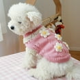 thumbnail image 5 of Small Pet Dog Sweater Winter Coat Dog Flowers Sweater Clothes Puppy Cat Doggie Chihuahuas Sweater Warm Fleece Winter Coats for Small Dogs, 5 of 9