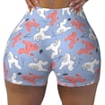 thumbnail image 2 of Logiee Cartoon Poodle Dog Print Women's Biker Shorts,Workout Gym Shorts,Scrunch Shorts,Tummy Control Hidden Scrunch Running Yoga Shorts-Medium, 2 of 8