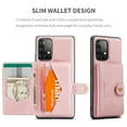 thumbnail image 2 of Back Wallet Case for Samsung Galaxy A33 5G with Detachable Card Slots Holder Magnetic Closure Cover, Premium PU Leather Slim Kickstand Soft Silicone Shockproof Lens Protective Case,Pink, 2 of 9