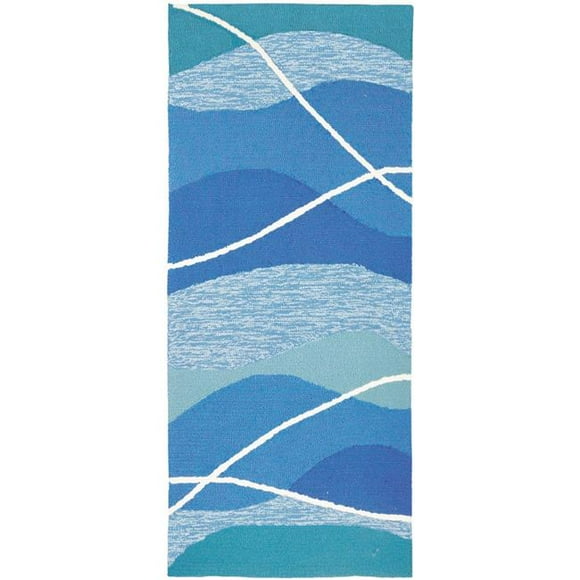 Homefires PP-HF045J 26 x 60 Po Tranquilité Baie Espace Extérieur Intérieur Tapis&44; Marine