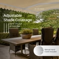 thumbnail image 5 of ALEKO 13' x 10' Grey White Stripes Manual Retractable Patio Awning Sunshade, 5 of 9