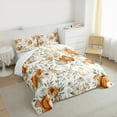 thumbnail image 3 of Manfei Autumn Pumpkin Full Size Comforter Sets 3-Piece, Fall Leaves Bedding Comforter Set, Happy Thanksgiving Day Bedding Sets, Microfiber Bedroom Decor, 3 of 8