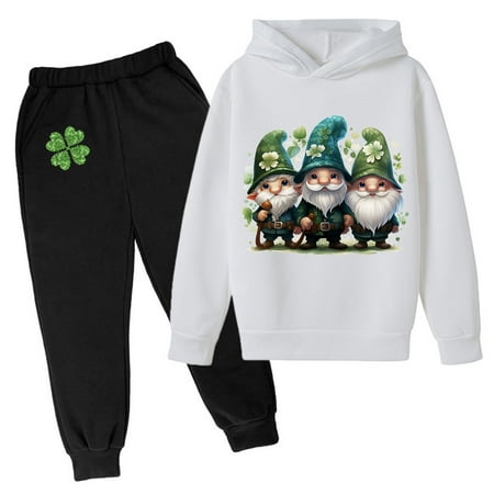 

Kids Hoodie Sweatshirt and Sweatpants Irish Festival Pullover Hoodie Set Tracksuit 2 Piece Outfits Toddler Boys Fashion 5t Boys Clothes Outfits Baby Boy Summer Outfits Suspenders Outfit for Boys Size