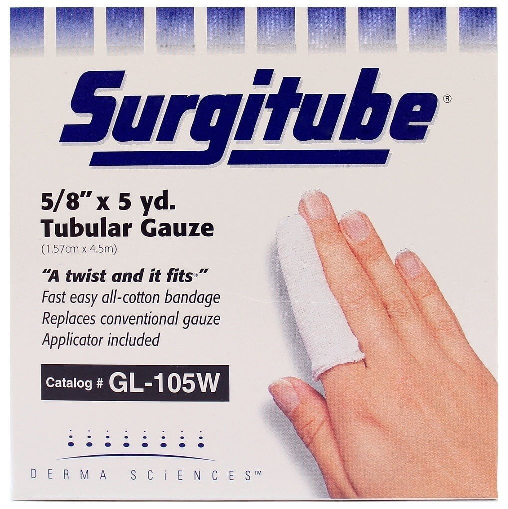 Surgitube Band Tubular Gauze, 5/8" x 5 Yd., White