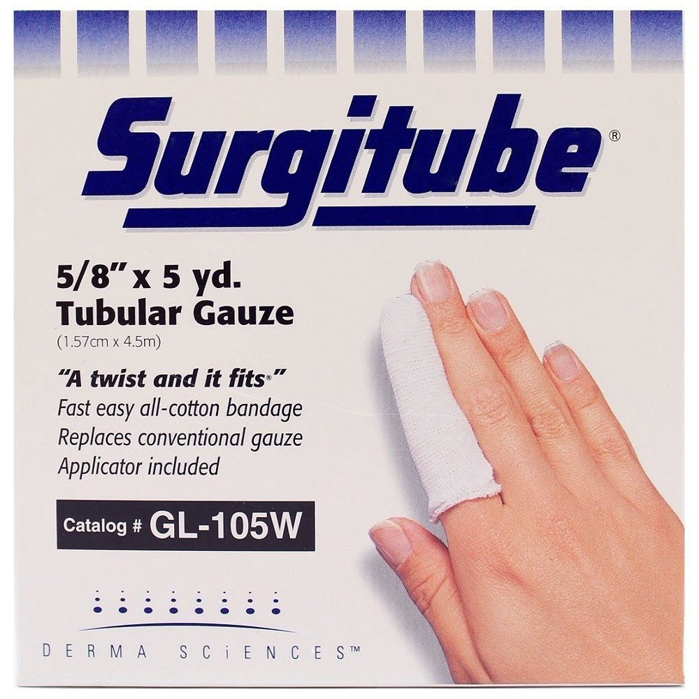 Surgitube Band Tubular Gauze, 5/8" x 5 Yd., White