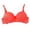 Orange, variant on Lmnyox Women's Lace Bra Lightweight Breathable Push Up Balconette Bra Wireless Adjustable Everyday Bra for Women