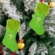 thumbnail image 4 of Fiudx Ofertas relámpago del día Suministros para las fiestas navideñas Calcetines navideños Regalos Calcetines Decoración del lugar Calcetines navideños peludos verdes de punto grandes con letras, 4 of 6