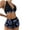 Purple, variant on TIHLMK Bikini Sets for Women Ladies Cross Sling High Waist Shorts 3-piece Swimsuit Split