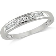 1/4 Carat T.W. Princess-Cut Diamond Semi-Eternity Ring in 10kt White Gold