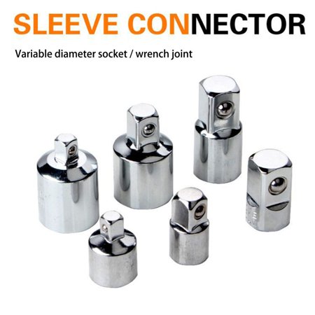 Joywa 6pcs Set Cr V Ratchet Wrench Socket Converter 1 2 3 8 3 8 1 4 3 4 1 2 Drive Silver Walmart Canada