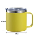 thumbnail image 2 of Custom 14oz Insulated Stainless Steel Coffee Mug with Lid Bulk, Double Wall Vacuum Travel Coffee Cup with Handle, Reusable Metal Tumbler for Camping, Ideal Gifts, 2 of 7